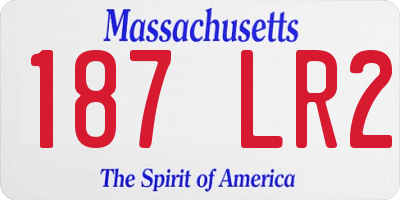 MA license plate 187LR2