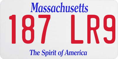MA license plate 187LR9