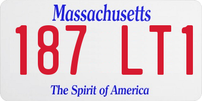 MA license plate 187LT1