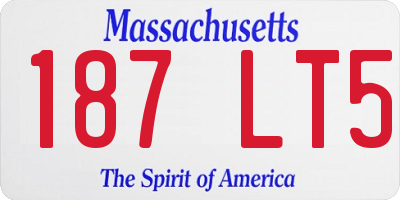 MA license plate 187LT5