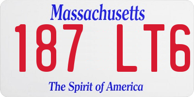 MA license plate 187LT6
