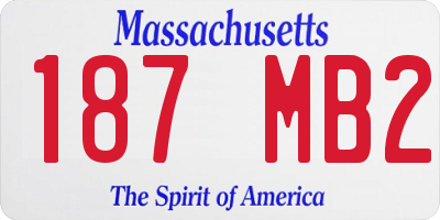 MA license plate 187MB2