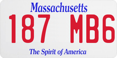 MA license plate 187MB6