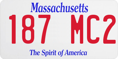 MA license plate 187MC2
