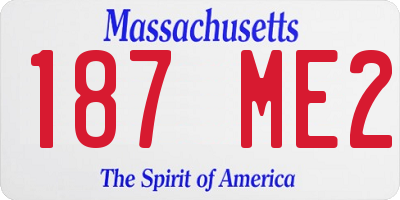 MA license plate 187ME2