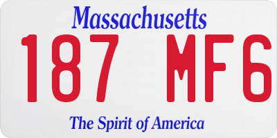 MA license plate 187MF6