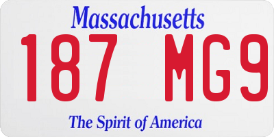 MA license plate 187MG9
