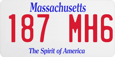 MA license plate 187MH6