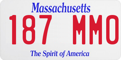 MA license plate 187MM0