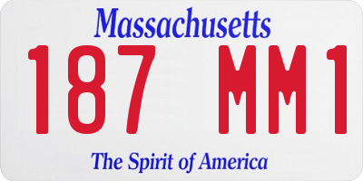 MA license plate 187MM1
