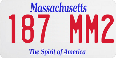 MA license plate 187MM2