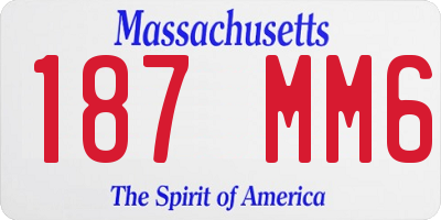 MA license plate 187MM6