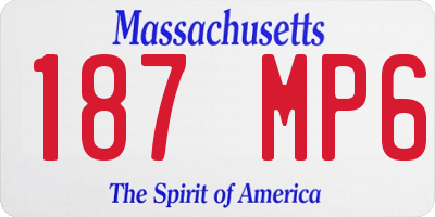 MA license plate 187MP6