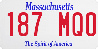 MA license plate 187MQ0