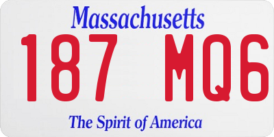 MA license plate 187MQ6