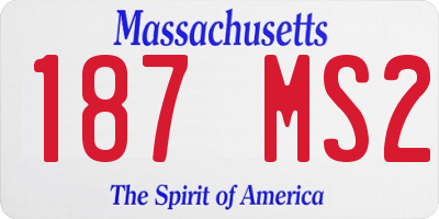 MA license plate 187MS2