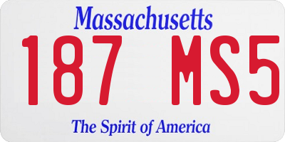 MA license plate 187MS5