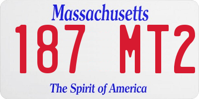 MA license plate 187MT2