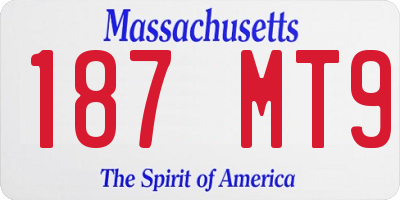 MA license plate 187MT9