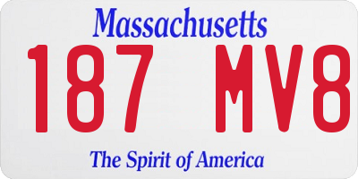 MA license plate 187MV8