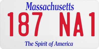 MA license plate 187NA1