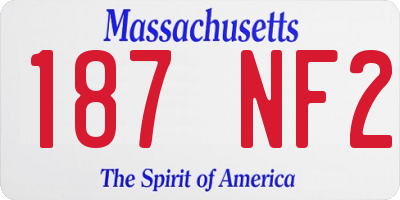 MA license plate 187NF2