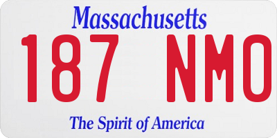MA license plate 187NM0