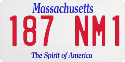 MA license plate 187NM1