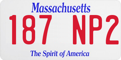 MA license plate 187NP2