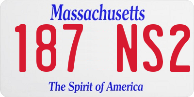 MA license plate 187NS2