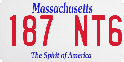 MA license plate 187NT6