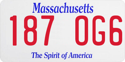 MA license plate 187OG6