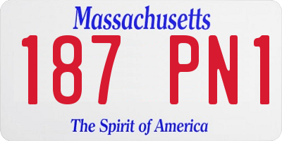 MA license plate 187PN1