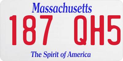 MA license plate 187QH5