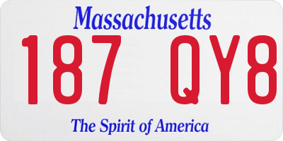MA license plate 187QY8