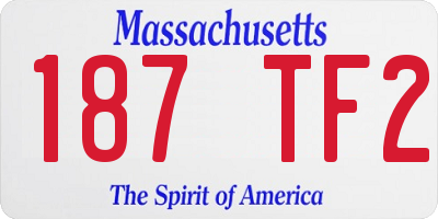 MA license plate 187TF2