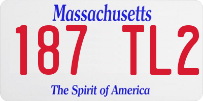 MA license plate 187TL2