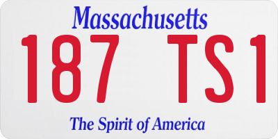 MA license plate 187TS1