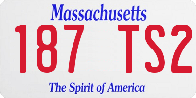 MA license plate 187TS2