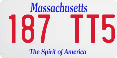 MA license plate 187TT5