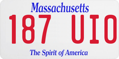 MA license plate 187UI0