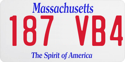 MA license plate 187VB4