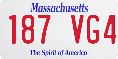 MA license plate 187VG4