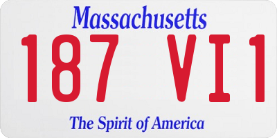 MA license plate 187VI1