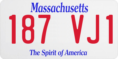 MA license plate 187VJ1