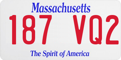 MA license plate 187VQ2