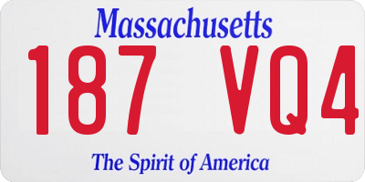 MA license plate 187VQ4