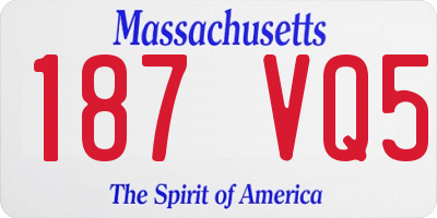 MA license plate 187VQ5