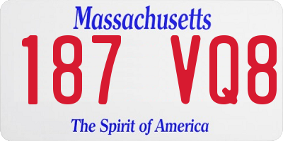 MA license plate 187VQ8