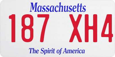 MA license plate 187XH4